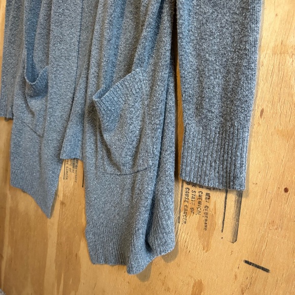 A New Day Long Gray Cardigan w/ Pockets Sz L - Picture 2 of 6